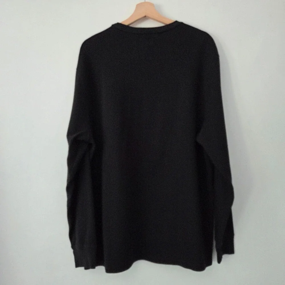 Polo Ralph Lauren Sleepwear Shirt Black Waffle‎ Knit Thermal Mens 2XL